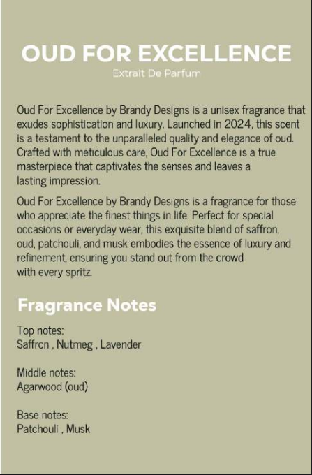 Oud for Excellence by Brandy Design